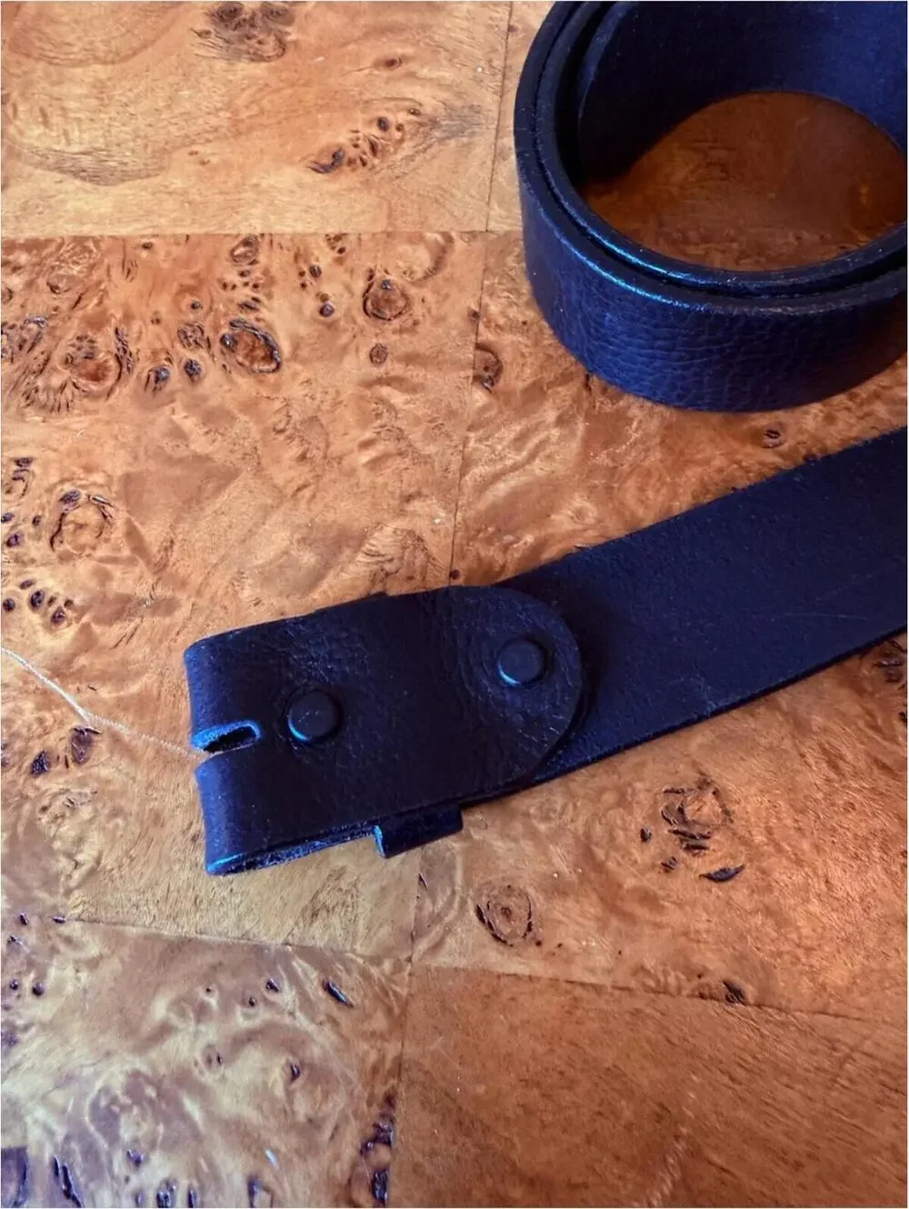 Justin Boots Black Top Grain Leather Men’s Belt Strap